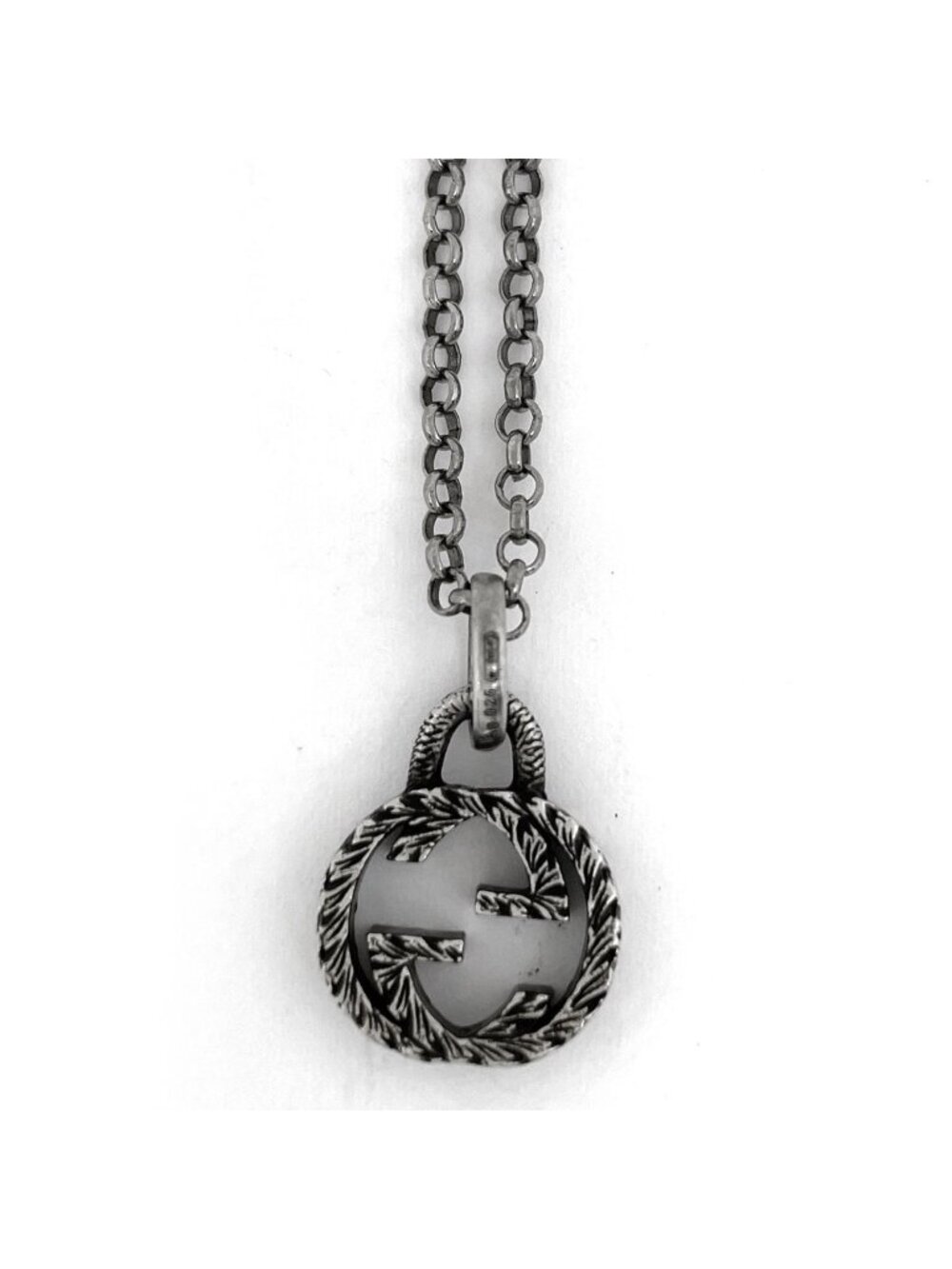 Gucci Interlocking Necklace 925 Sterling Silver - Picture 2 of 5